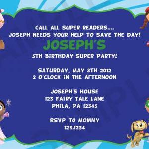 Super Why Birthday Invitation (digital File)