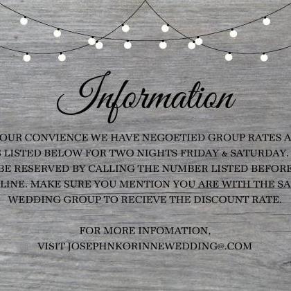 Grey Wood Wedding Invitation - Printable Wedding..