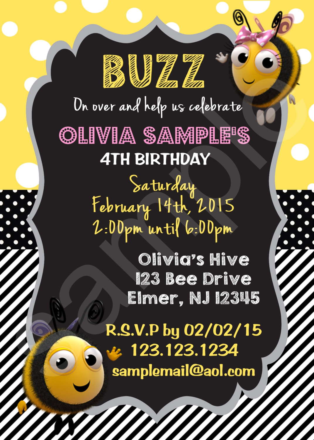 The Hive Birthday Invitation (digital File)