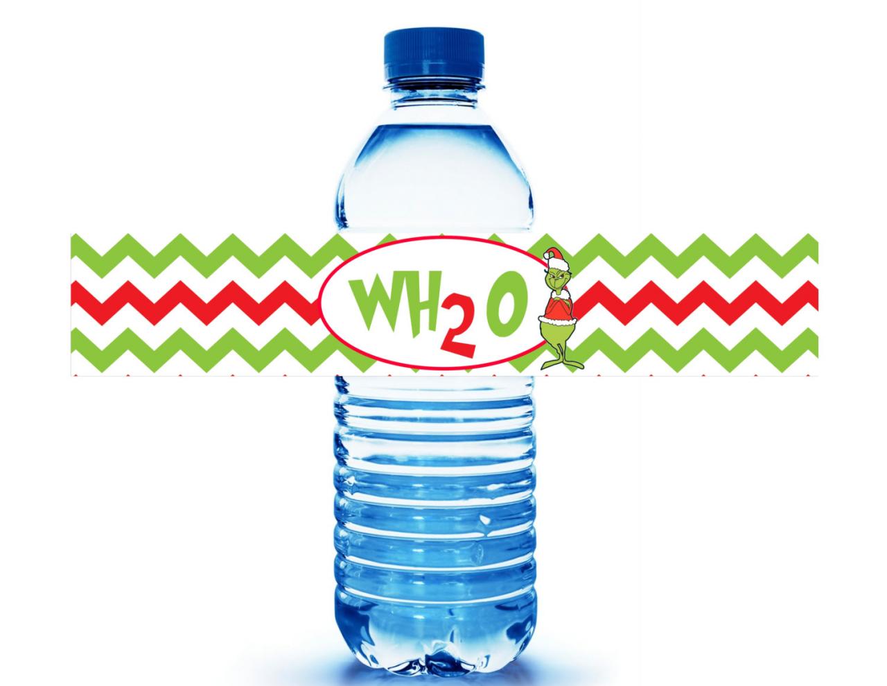The Grinch Water Bottle Labels (instant Download)