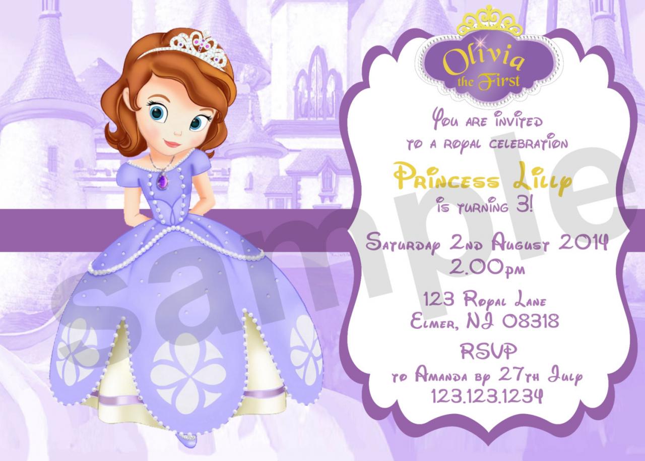 Sofia Purple Birthday Invitation (digital File)